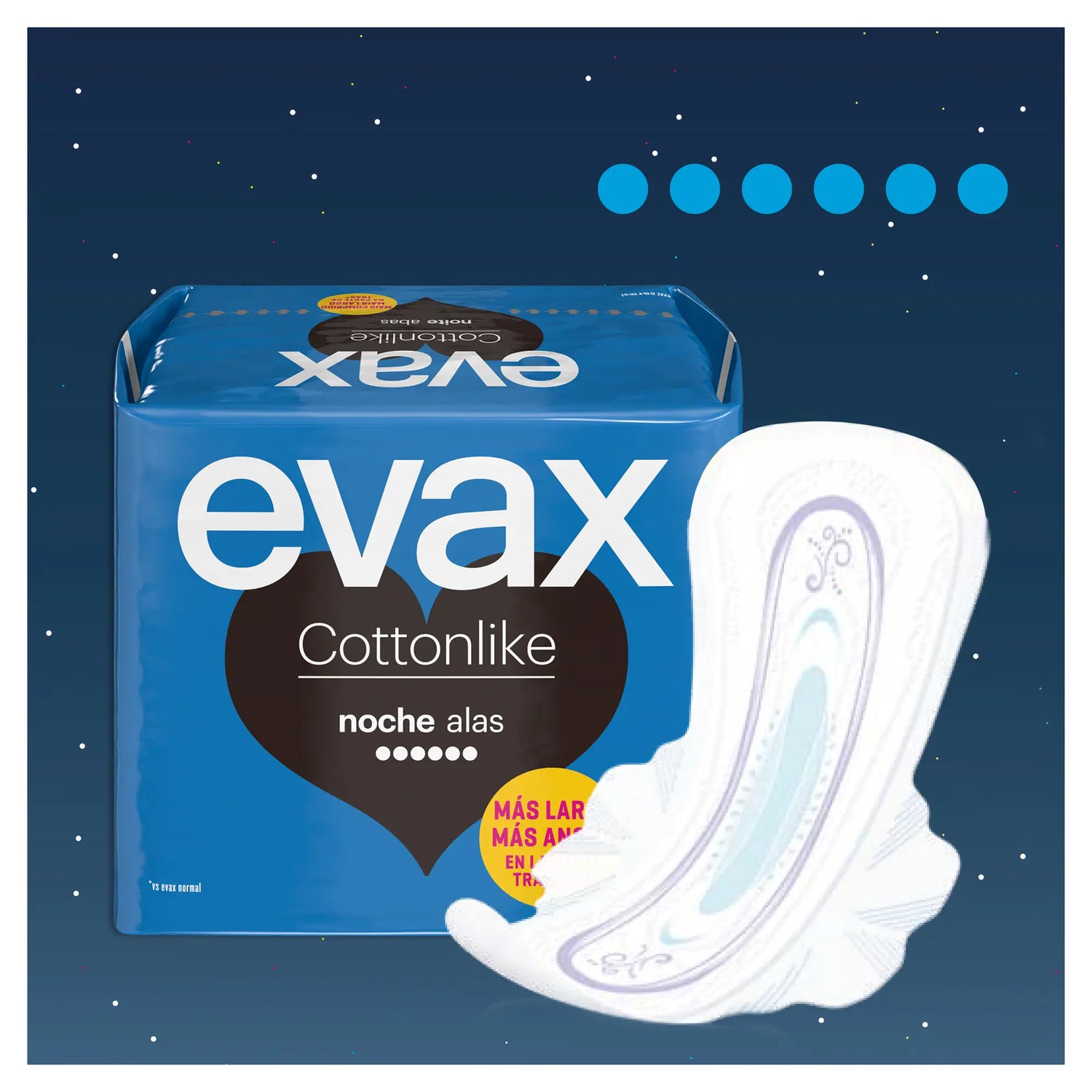 Evax Cottonlike Noche Compresas con Alas 9 unidades