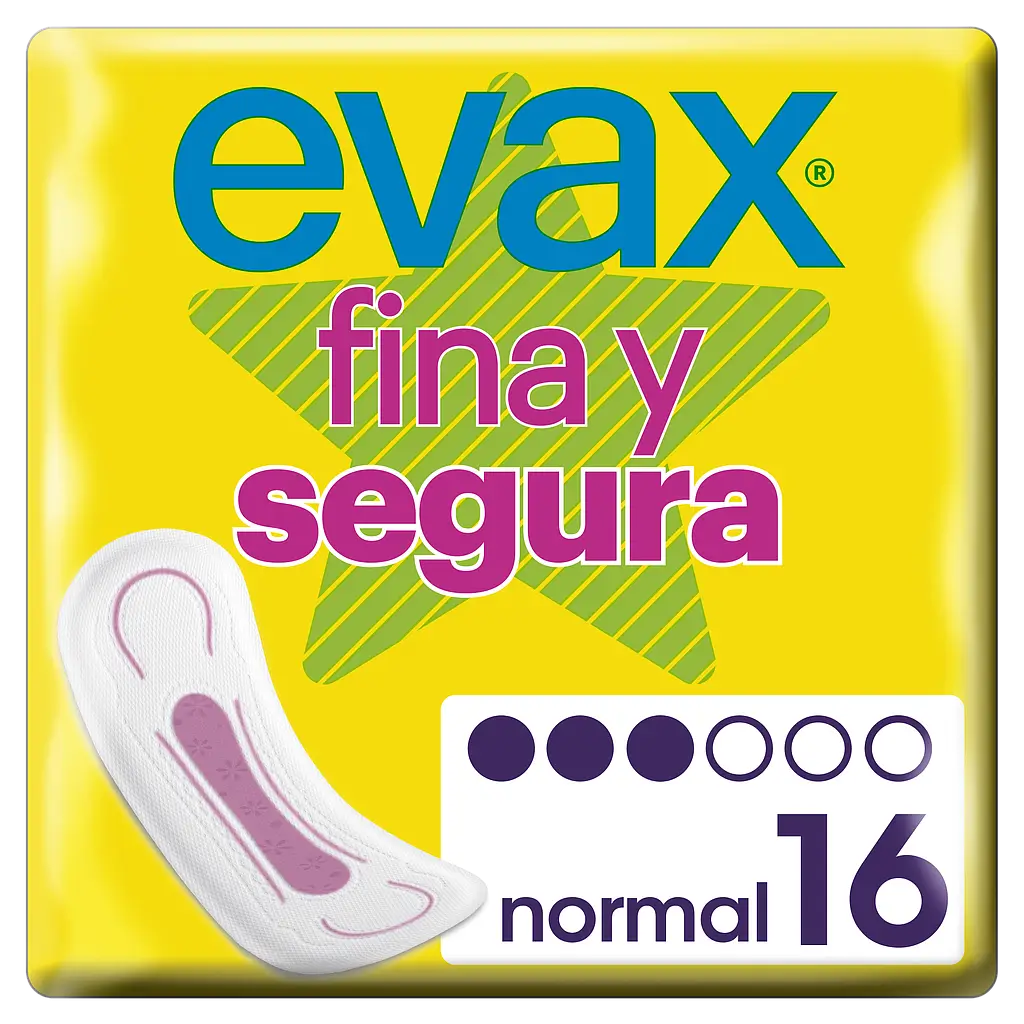 Evax Fina y Segura Normal Compresas 16 unidades