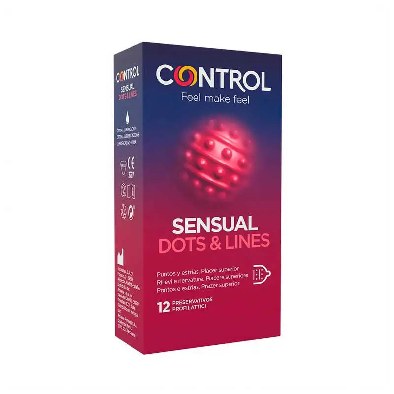 Control Preservativos Sensual Dots & Line 12 unidades