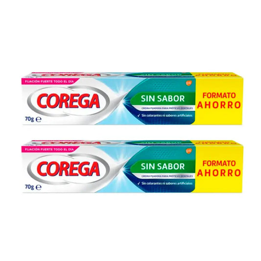 Corega Duplo Extra Forte Sem Sabor, 2 x 70 gramas