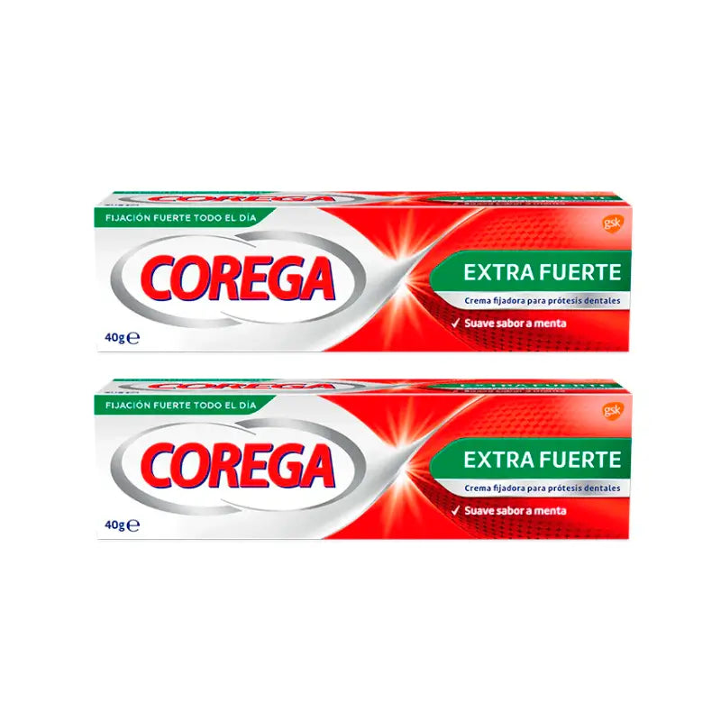 Corega Duplo Super Ultra Creme Extra Forte, 2 x 40 gr