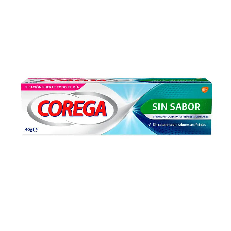 Corega Extra Fuerte Crema Adhesivo Sin Sabor, 40 gr