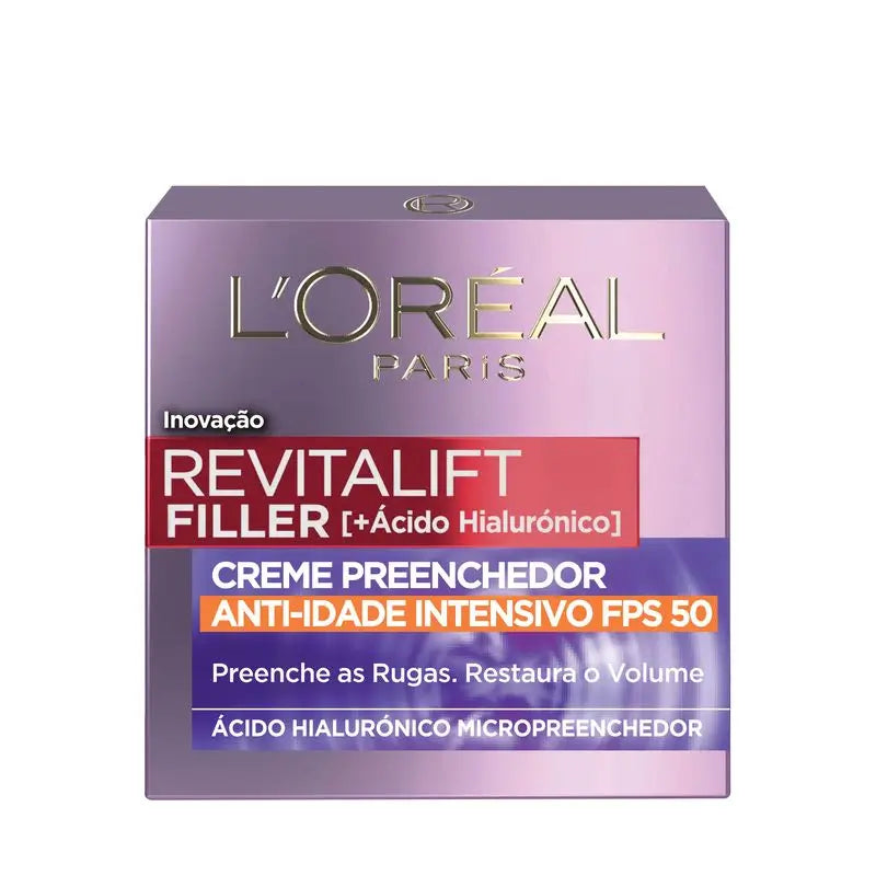 L'Oréal Paris Creme Rejuvenescedor Intensivo com Ácido Hialurónico e FPS 50: Volume e Proteção Uvb/Uva