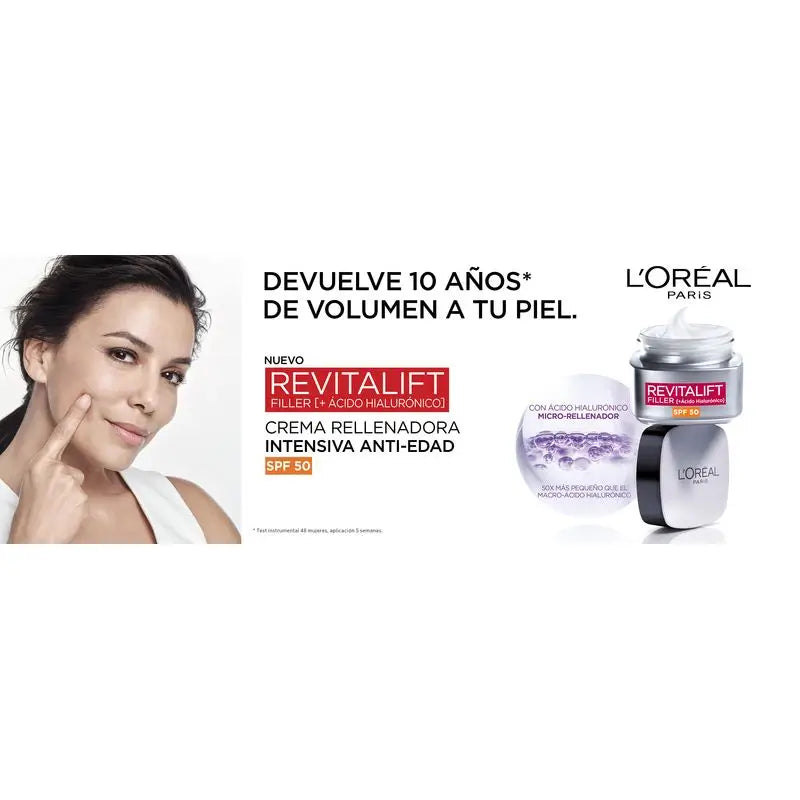 L'Oréal Paris Creme Rejuvenescedor Intensivo com Ácido Hialurónico e FPS 50: Volume e Proteção Uvb/Uva