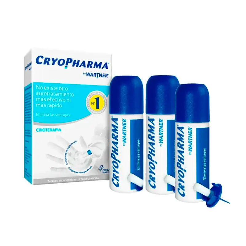 Pacote de tratamento de verrugas Cryopharma, 3 x 50 ml