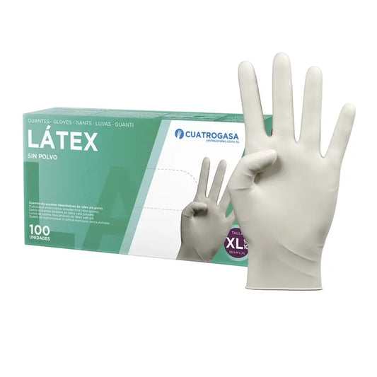 Luvas sem pó de látex Xl