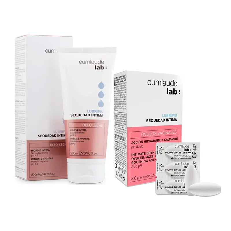 Cumlaude Lab Pack Lubripiù Creme Íntimo 200 Ml + Óvulos Vaginais Hidratantes 10 Unidades