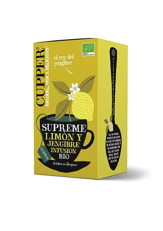 Cupper Infusion Gengibre Supreme Bio, 20 sacos