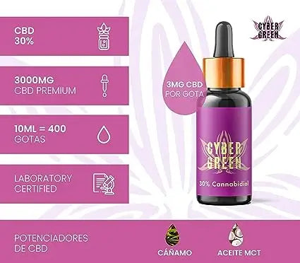 Cybergreen Pure Cbd Oil Full Spectrum 30% Óleo de Coco Base 0% Thc , 10 ml