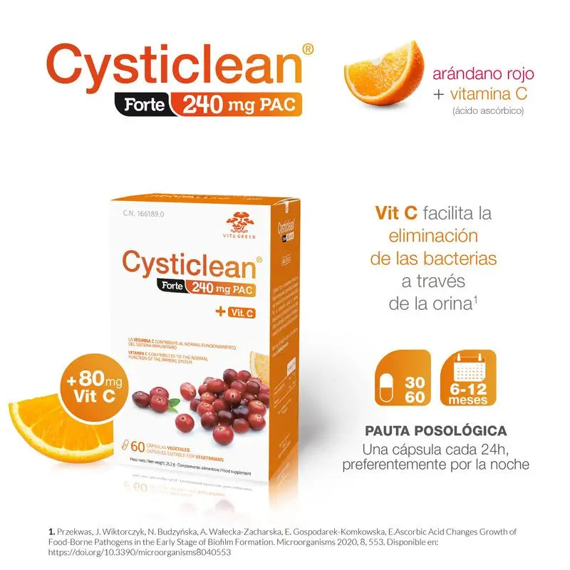 Cysticlean Forte 240 Mg Pac, 30 saquetas