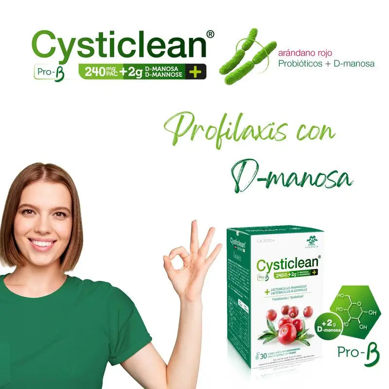 Cysticlean Prob-D Mannose 30 Saquetas