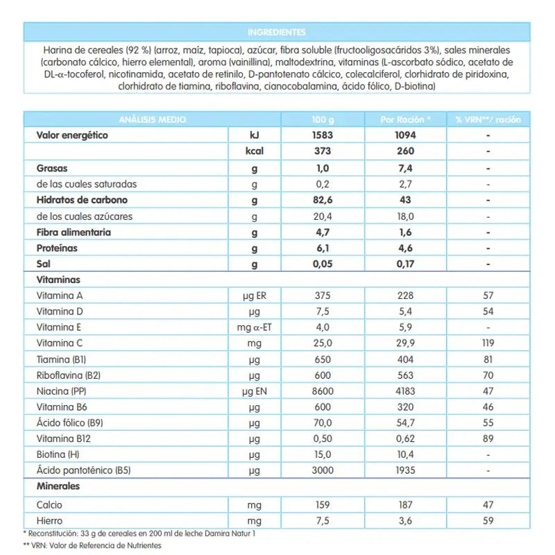 CEREAIS SEM GLÚTEN DAMIRA 600 GRAMAS