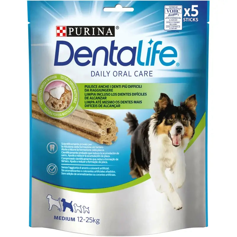 Dentalife canino médio 6x115gr, lanche para cachorro