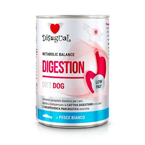 Disugual Diet Dog Digestion Low Fat Pescado Blanco 6X400Gr