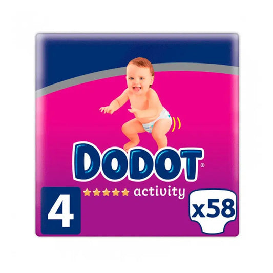 Dodot Activity Jumbo Pack Talla 4 (9-14 Kg), 58 unidades