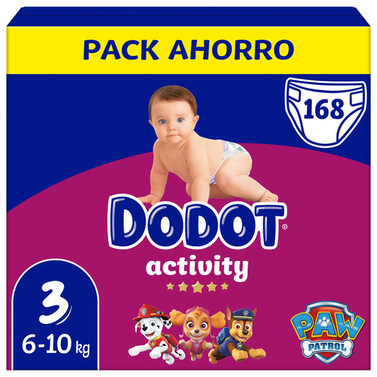 Dodot Activity Pañales Talla 3 , 168 unidades