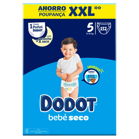 Dodot Bebé-Seco Pañales Talla 5 , 152 unidades