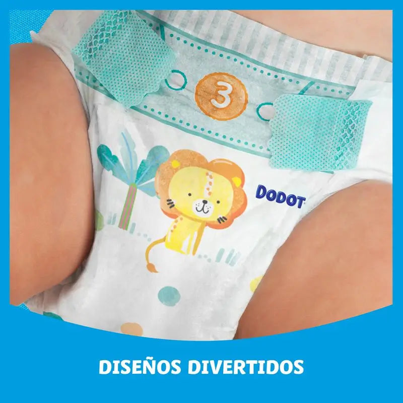 Dodot Baby Dry Fralda Tamanho 3 (6-10 kg) -62 unidades