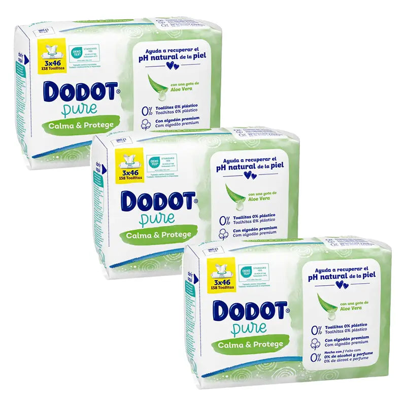 DODOT Pack Toallitas Aloe, 9 X 46