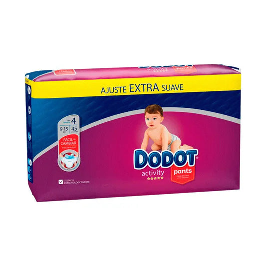 Dodot Pants Activity Extra Jumbo Pack Talla 4 (9-15 Kg), 45 unidades