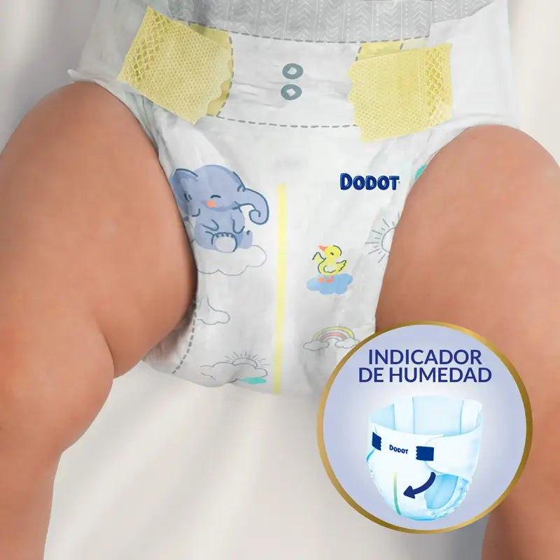 Dodot Sensitive Tamanho 3+, para bebé, 7Kg-11Kg , 112 fraldas