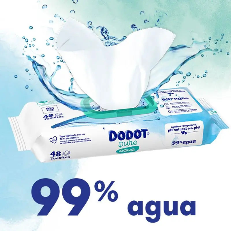 Dodot Toalhetes Pure Aqua Para bebé, 432 Toalhetes