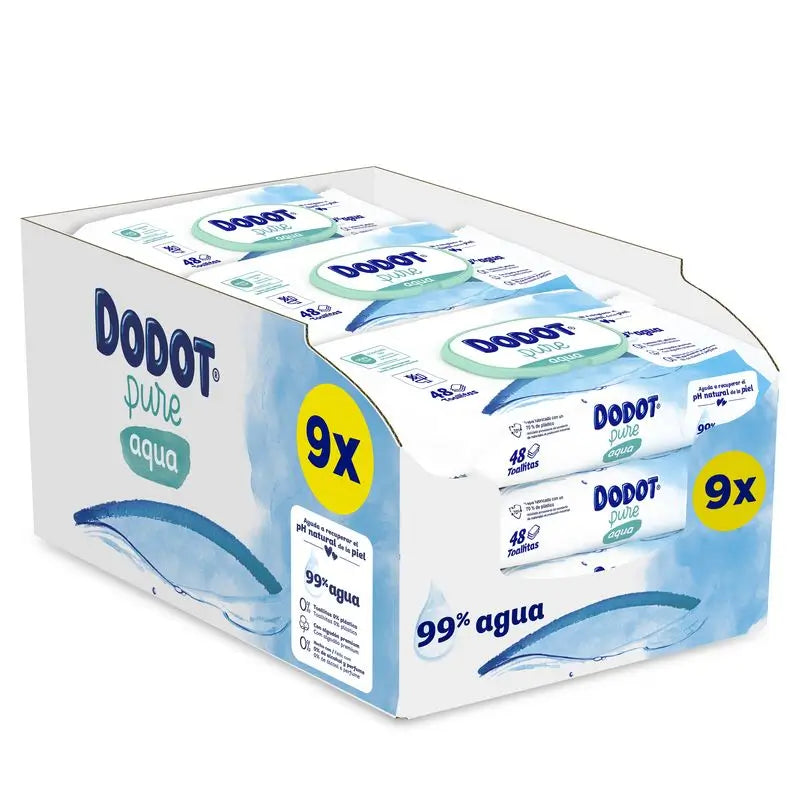 Dodot Toallitas Pure Aqua Para Bebé, 432 toallitas