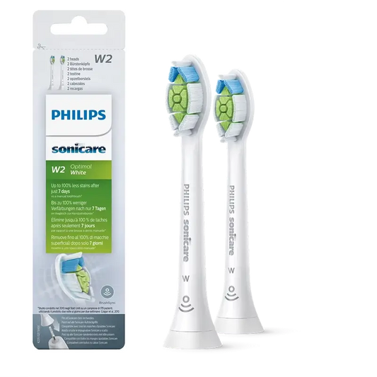 Recargas para escova de dentes eléctrica Philips Sonicare Optimal White HX6062/10, 2 peças.