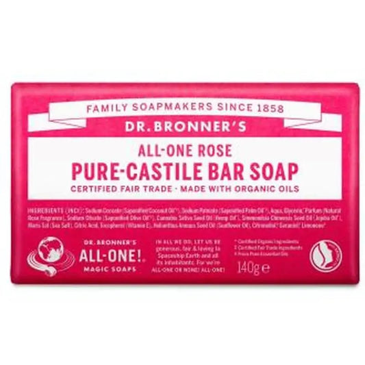 Dr. Bronner´S Jabon En Pastilla Rosas 140Gr.