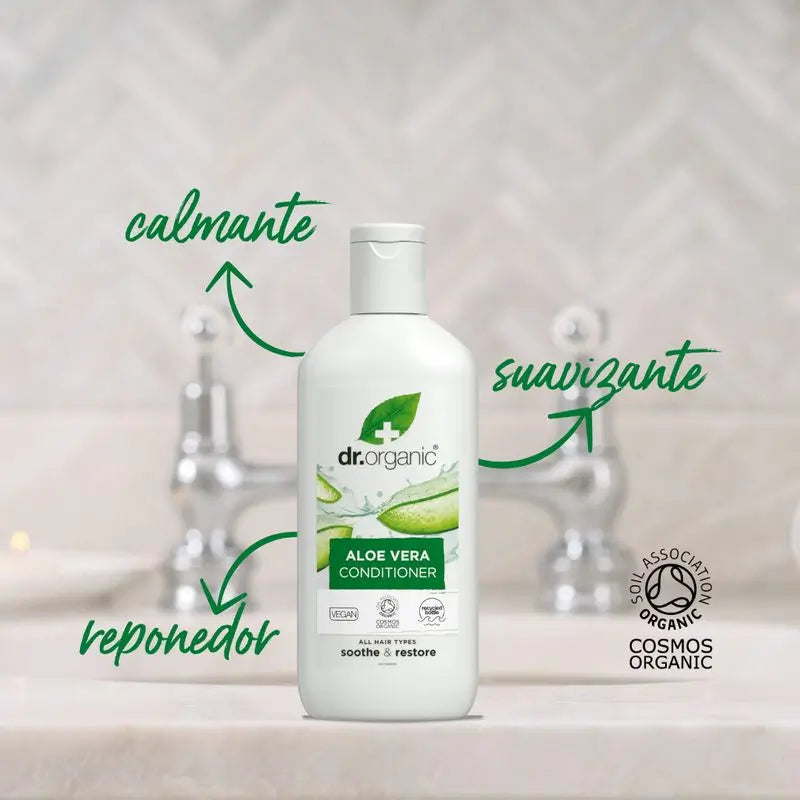 Dr.Organic Aloe Vera Condicionador Todos os Tipos de Cabelo, 265 ml