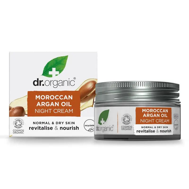 Dr. Organic Argan Oil Creme de Noite Pele Normal a Seca, 50 ml