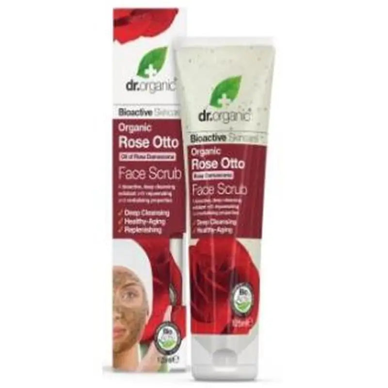 Dr. Organic Exfoliante Facial Rosa De Damasco 125Ml.