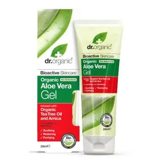 Dr. Organic Gel Aloe Vera Con Arbol Del Te Y Arnica 200Ml.