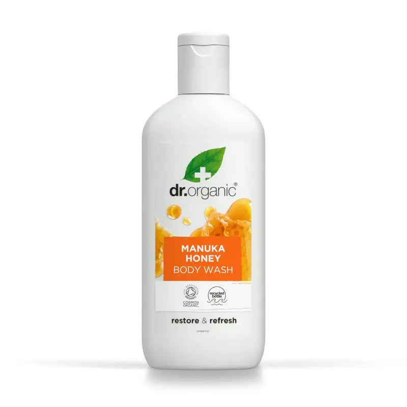 Gel de Duche Dr.Organic Manuka Honey Pele Seca e Sensível, 250 ml