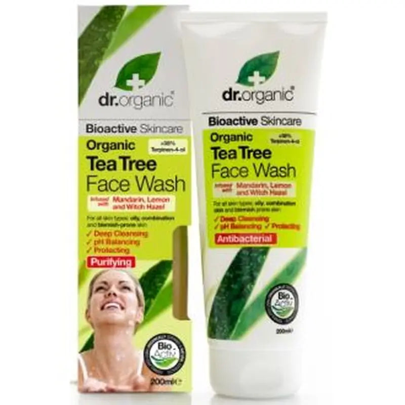 Dr. Organic Gel Limpiador Facial Arbol Del Te 200Ml.