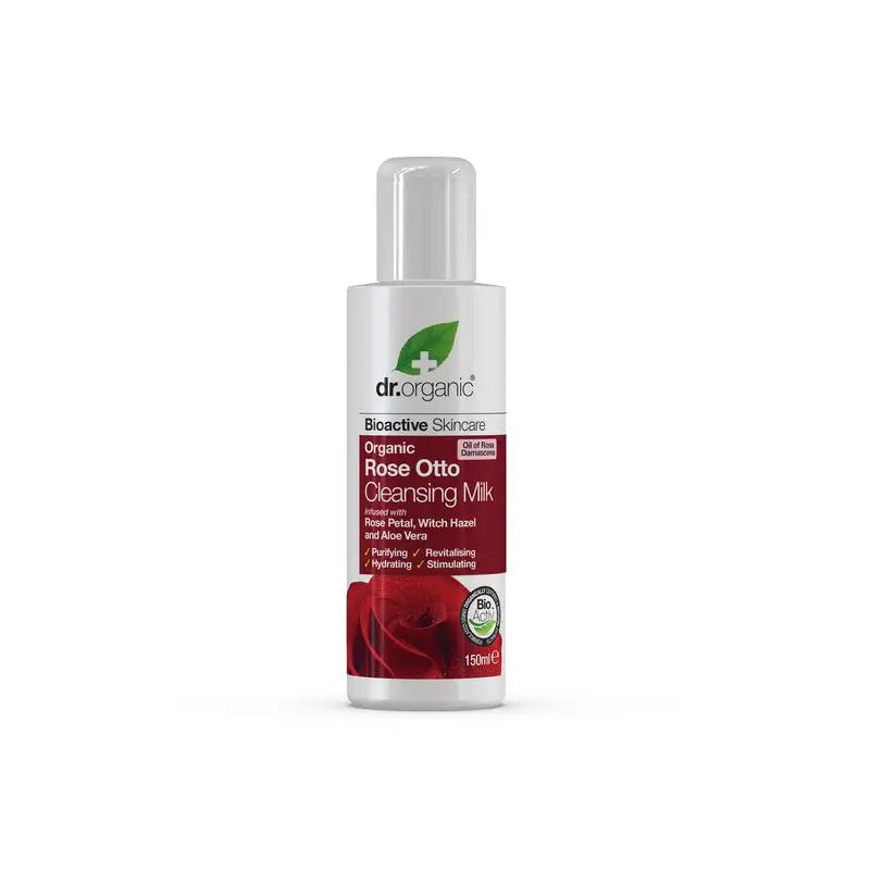 Leite de limpeza Dr. Organic Damask Rose 150ml.