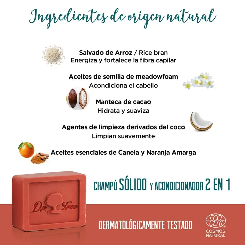 Champô sólido natural Dr. Tree Natural Strength Sensitive Scalp