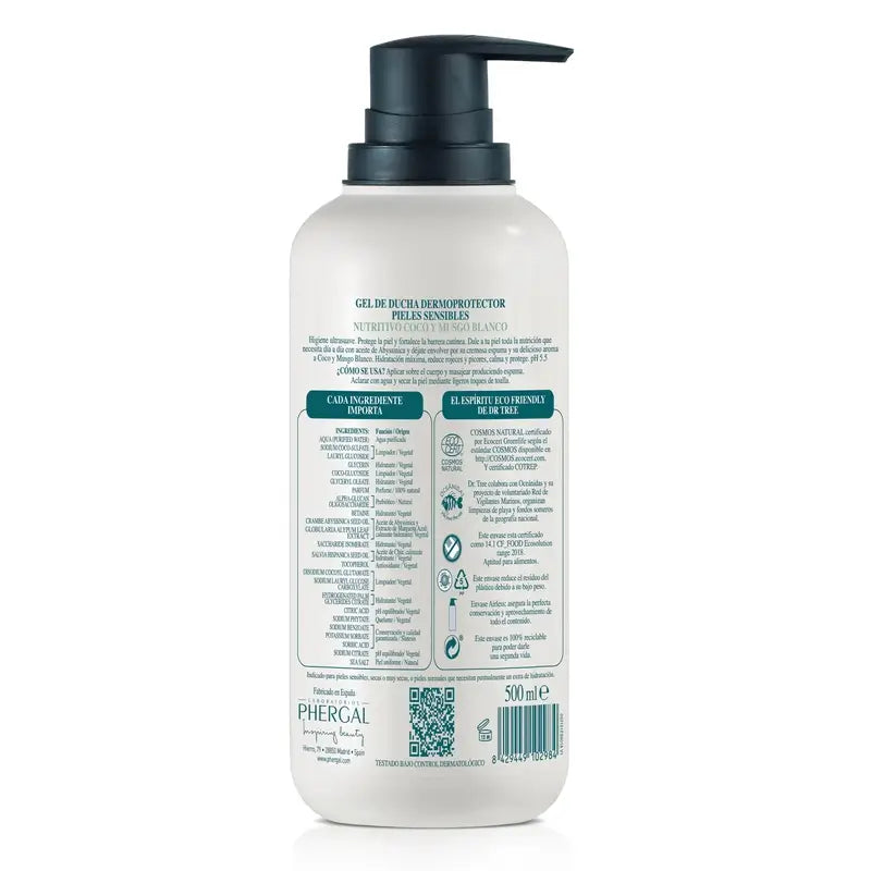 Dr. Tree Natural Coco Gel de Duche Nutritivo Pele Sensível 500Ml