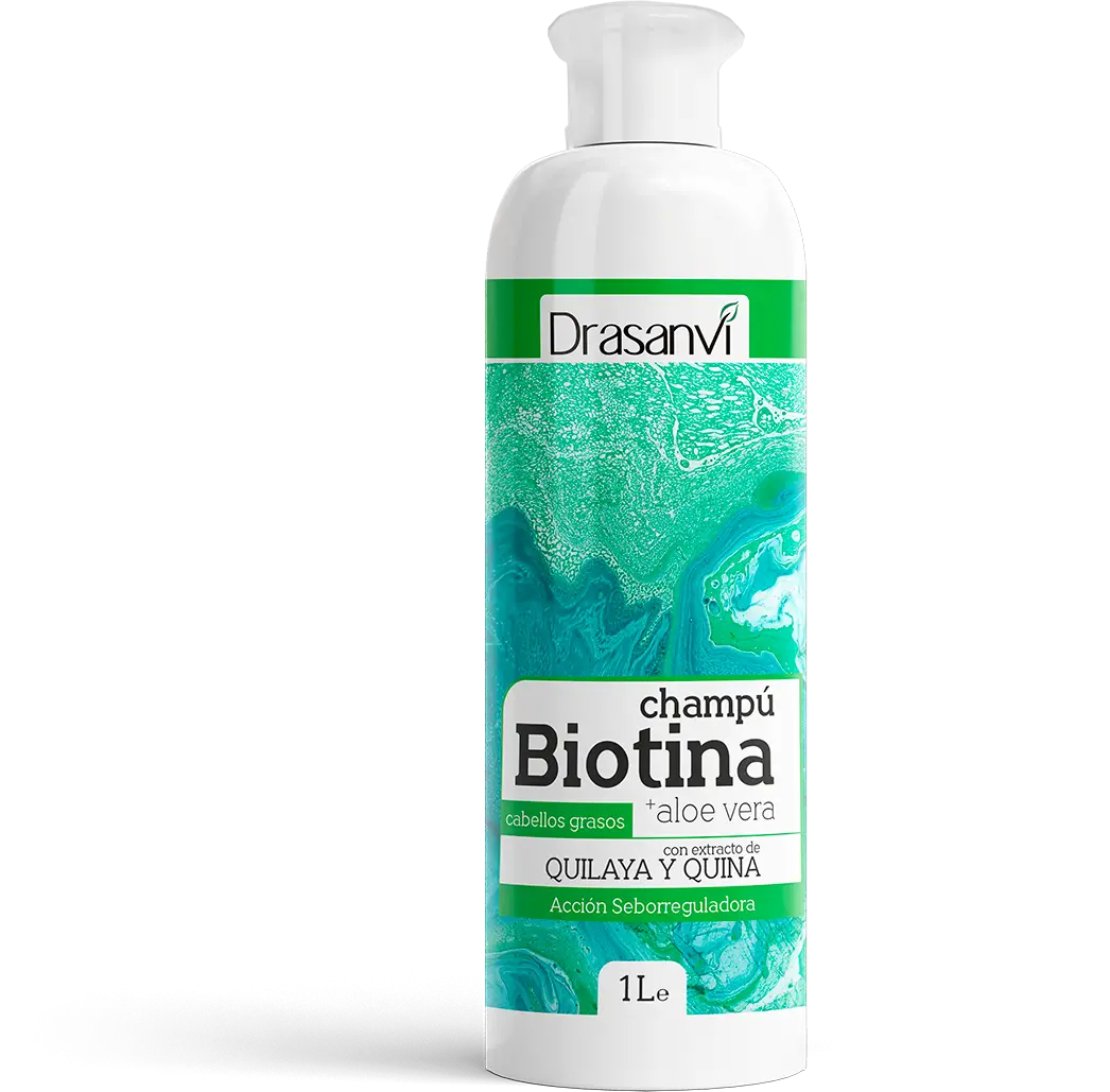 Drasanvi Biotina Champu Y Aloe Vera Cabello Graso Bote , 1 l