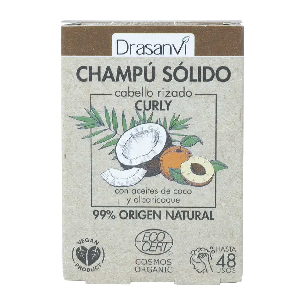 Drasanvi Champu Solido Cabello Rizado Ecocert , 80 gr