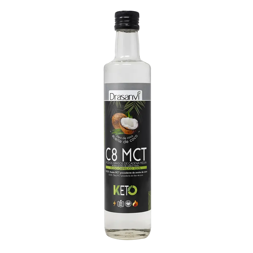 Drasanvi Keto Aceite Mct C8 Puro Coco 100% , 500 ml