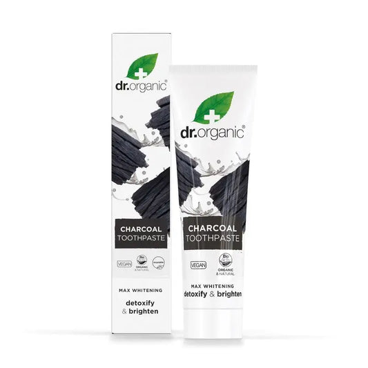 Pasta de dentes branqueadora com carvão ativado Dr.Organic, 100 ml