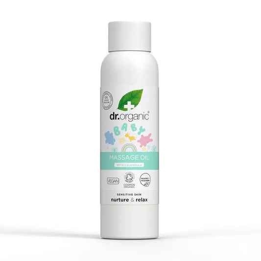 Dr.Organic Mum & Baby Óleo de Massagem para Bebés Nutre, Alimenta, Suaviza, Nutre, Acalma, 150 ml