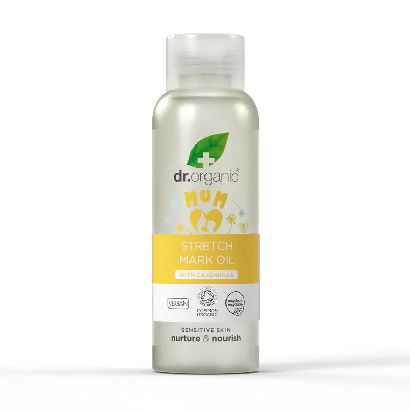 Dr.Organic Mom & Baby Óleo para estrias, reafirmante, suavizante, nutritivo, 100 ml