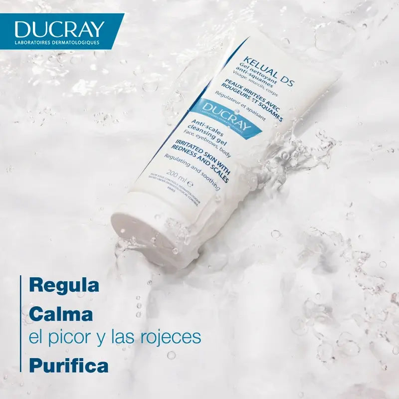 Ducray Kelual Ds Gel de Limpeza Facial, 200 ml