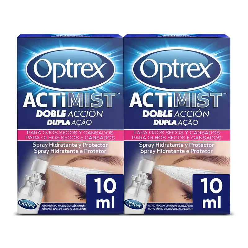 Optrex Actimist Spray para Olhos Secos e Irritados Duplo 2x10 ml