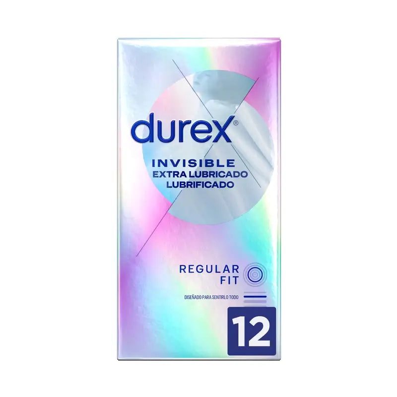 DUREX invisível extra fino preservativos lubrificados 12 unidades