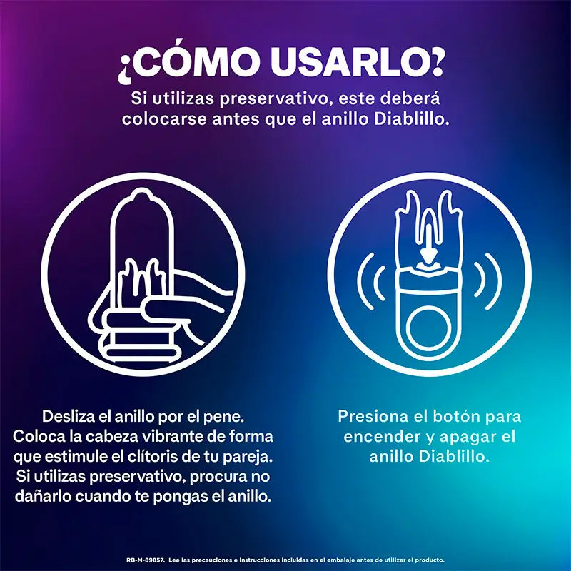 Durex Pack Lubricante Sabor y Aroma Fresa + Anillo Vibrador Intense Orgasmic Diablillo