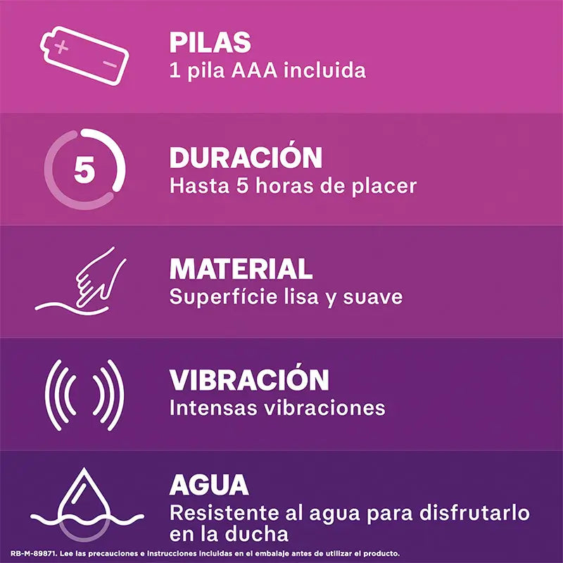 Durex Vibrador Mini Intense Orgasmic Pure Pleasure, Dildo Clítoris Mujer