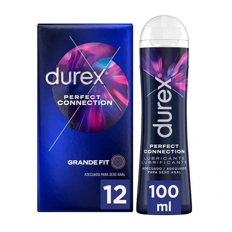 Durex Perfect Connection 12 unidades de preservativos + lubrificante 100 ml